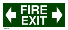 Fire Exit sign with left & right direction arrows
